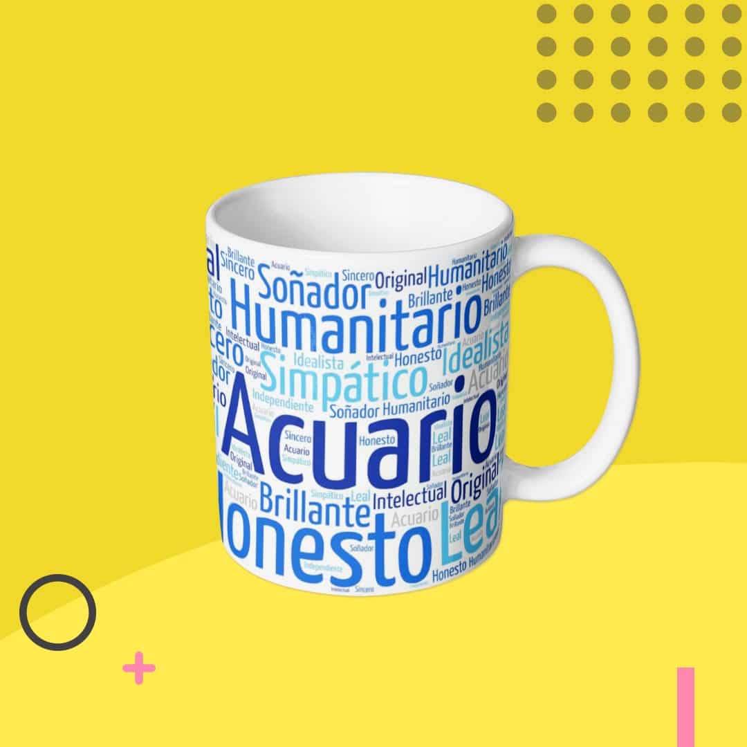 taza con frase Taza Acuario