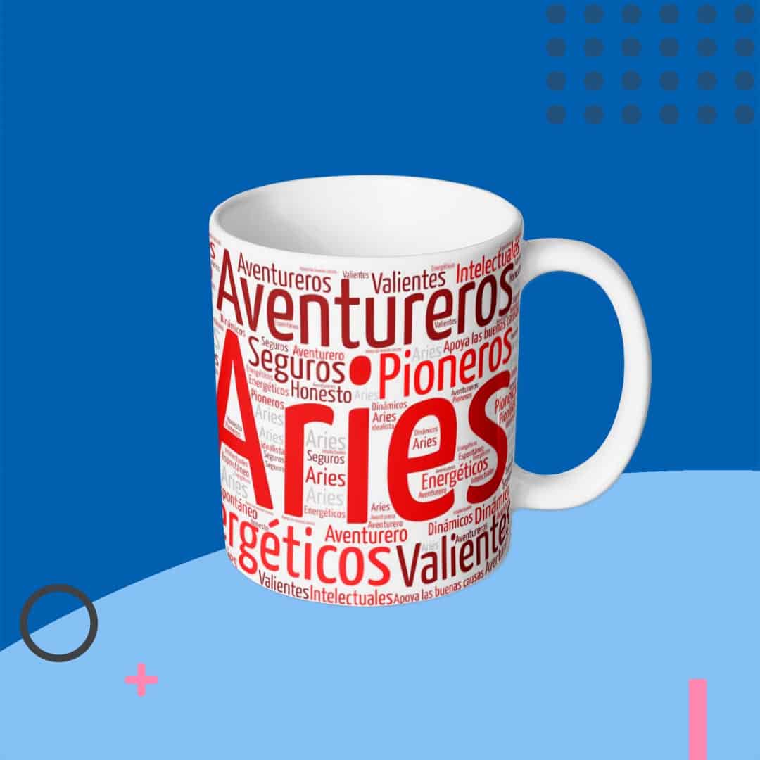 taza con frase Taza Aries