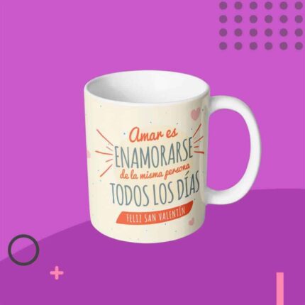 taza con frase Taza Día de San Valentín