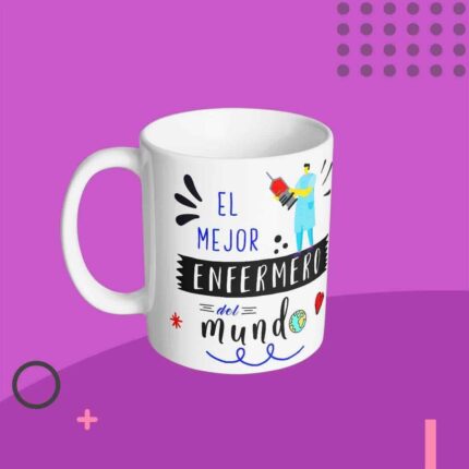 taza con frase Taza El mejor enfermero