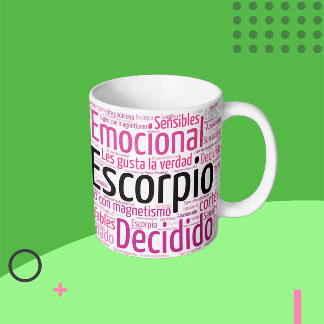 taza con frase Taza Escorpio